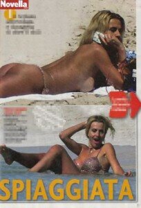 Illustrazione: Valeria Marini, single e felice a Formentera