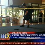 L'interno del campus con la pistola. (Foto: Kiro7 News/CBS)
