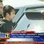 Il sospettato fermato dagli agenti. (Foto: Kiro7 News/CBS)